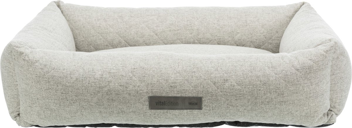 Trixie – Orthopedische Hondenmand – Lichtgrijs – 120 × 75 cm – Memoryfoam – Antislip – Afneembare hoes