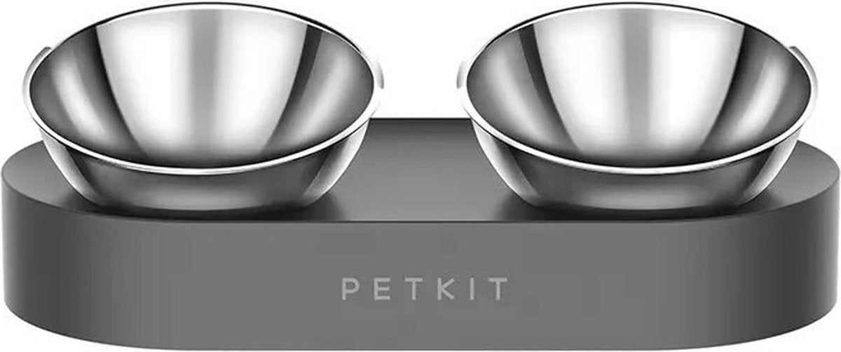 Petkit - fresh nano metal - roestvrijstalen voerbak voor huisdieren - verstelbaar 0 graden en 15 graden hoek om cervicale spondylose te verminderen - antislip anti-overloop voerbak voor katten en honden-0
