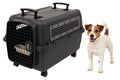 Flamingo reisbench hond – autobench – transportbox hond m 71x51x54 cm – transportkooi lanta donkergrijs-0