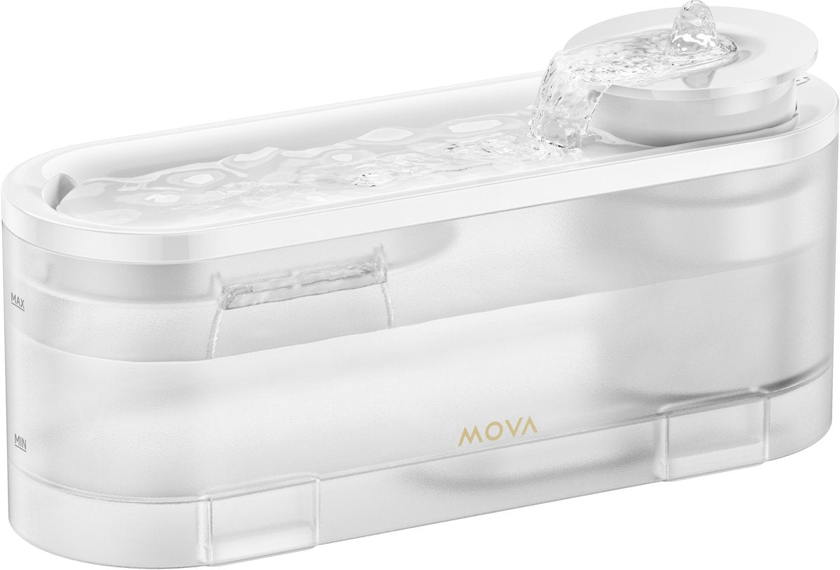 Mova wf10 pro - drinkfontein voor katten kleine huisdieren - 1,5l - draadloze waterfontein met 3 waterstanden - meervoudige filtratie - stil (<30db)-0