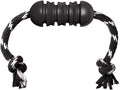 Kong exterme dental met touw - zwart wit - 12 x 5 x 5 cm