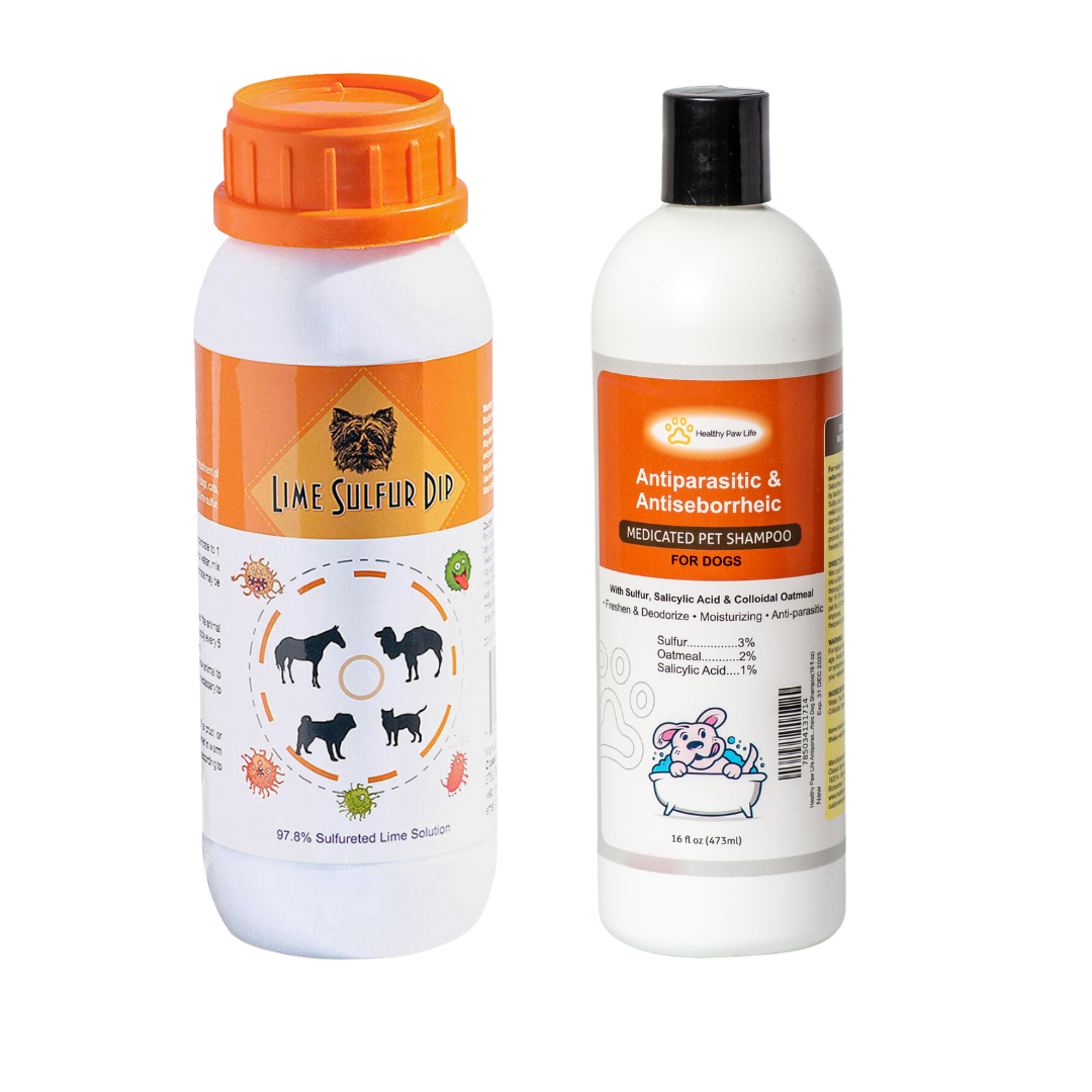 Skin & Coat Care Combo - Lime Sulfur Dip  and Sulfur Dog Shampoo-0