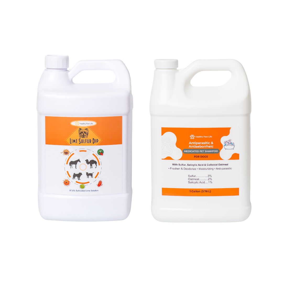 Skin & Coat Care Combo - Lime Sulfur Dip  and Sulfur Dog Shampoo-1