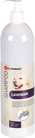 Flamingo hondenshampoo lavendel – 1l – verfrissende shampoo voor elk vachttype – antibacterieel insectwerend –-0