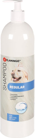 Flamingo hondenshampoo elk vachttype – 1l – hydraterende shampoo voor alle honden – verzorgende basic care shampoo –-0