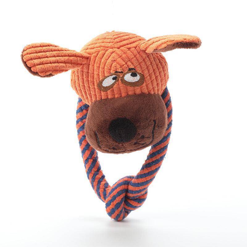 Playful Paws Cotton Rope Toys - Interactive Dog Teeth Cleaning And Sound Grinding Pet Toys-4