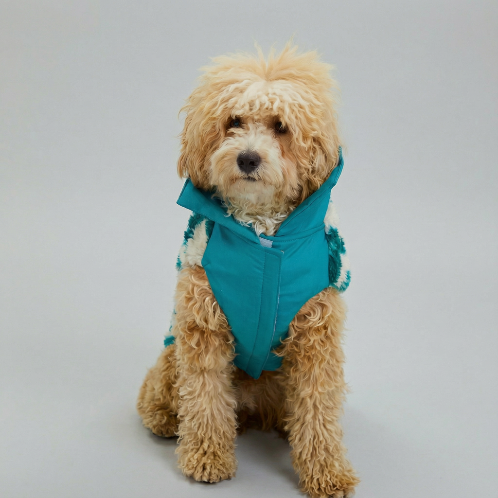 Woofy Hund TürkisTraum – Fleece Hondenjas – Turquoise – Polyester/Acryl/Wol