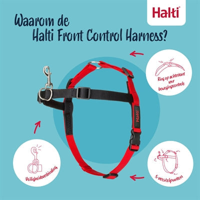 Halti – Front Control anti-trektuig – zwart – M – 58–86 cm