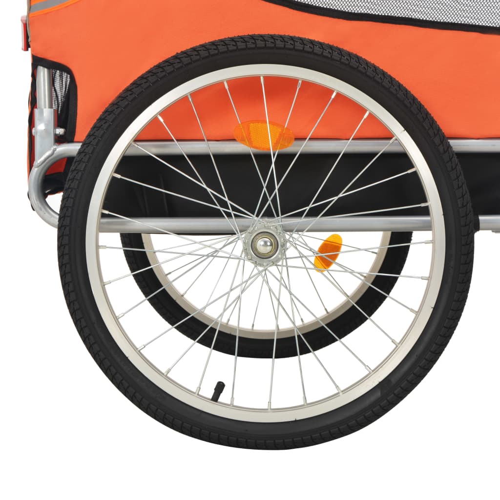 NNEVL Dog Bike Trailer Orange and Grey-3