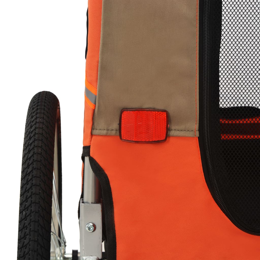 NNEVL Dog Bike Trailer Orange and Grey-4