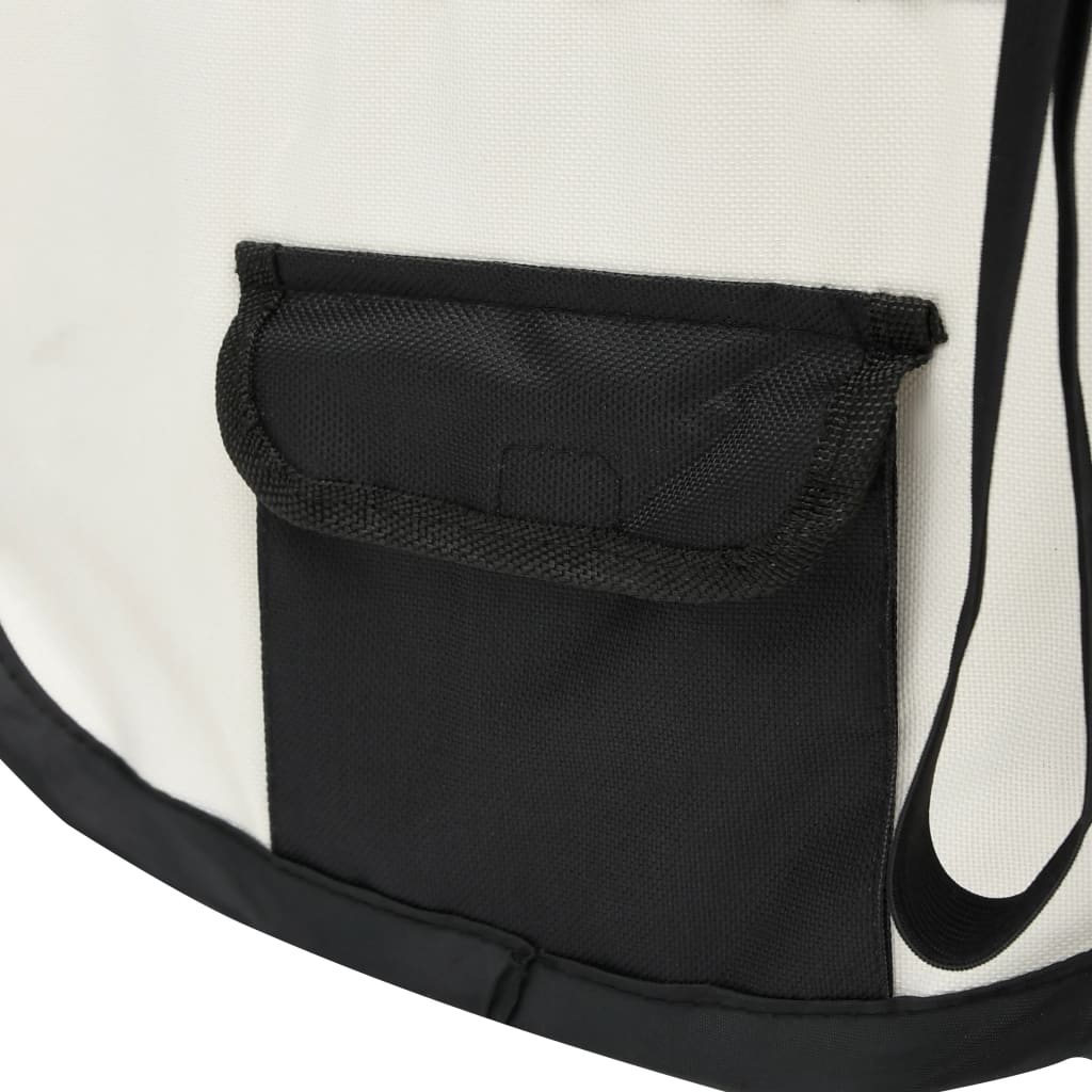 NNEVL Foldable Dog Playpen with Carrying Bag Black 125x125x61 cm-4