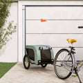 NNEVL Dog Bike Trailer Grey and Black Oxford Fabric and Iron-0