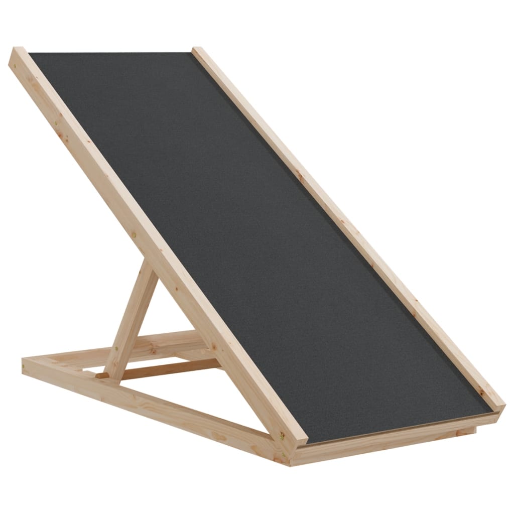 NNEVL Dog Ramp Grey 100x40 cm Solid Wood Fir-1