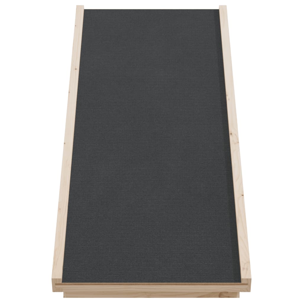 NNEVL Dog Ramp Grey 100x40 cm Solid Wood Fir-3