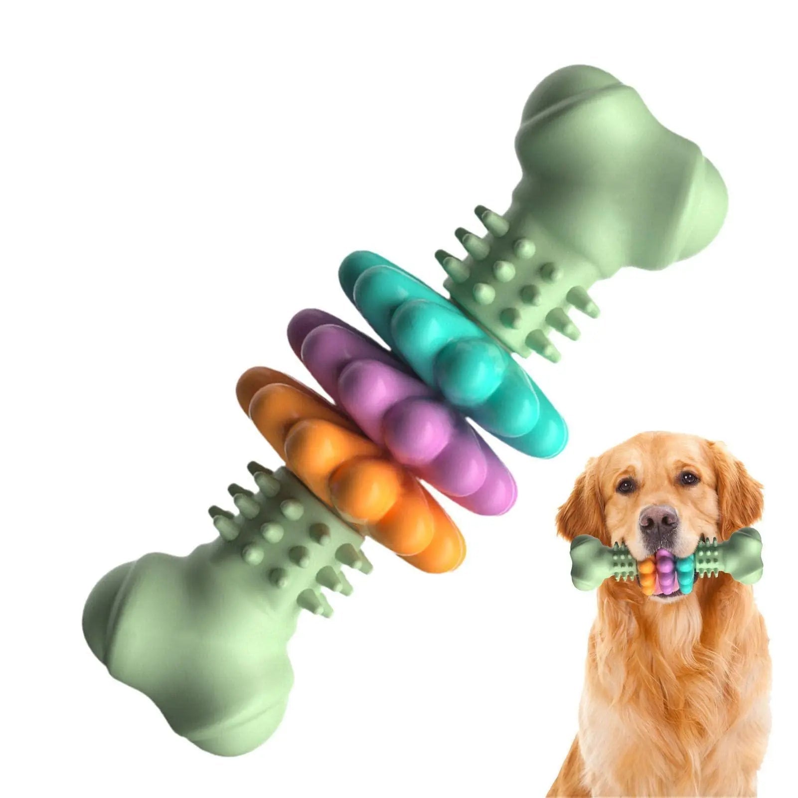 Durable TPR Dog Bone Chew Toy-0