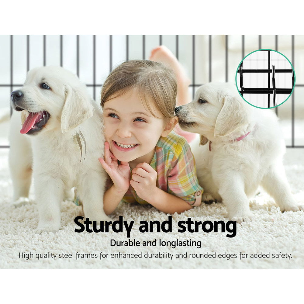 NNEDSZ 36 8 Panel Pet Dog Playpen Puppy Exercise Cage Enclosure Play Pen Fence-1