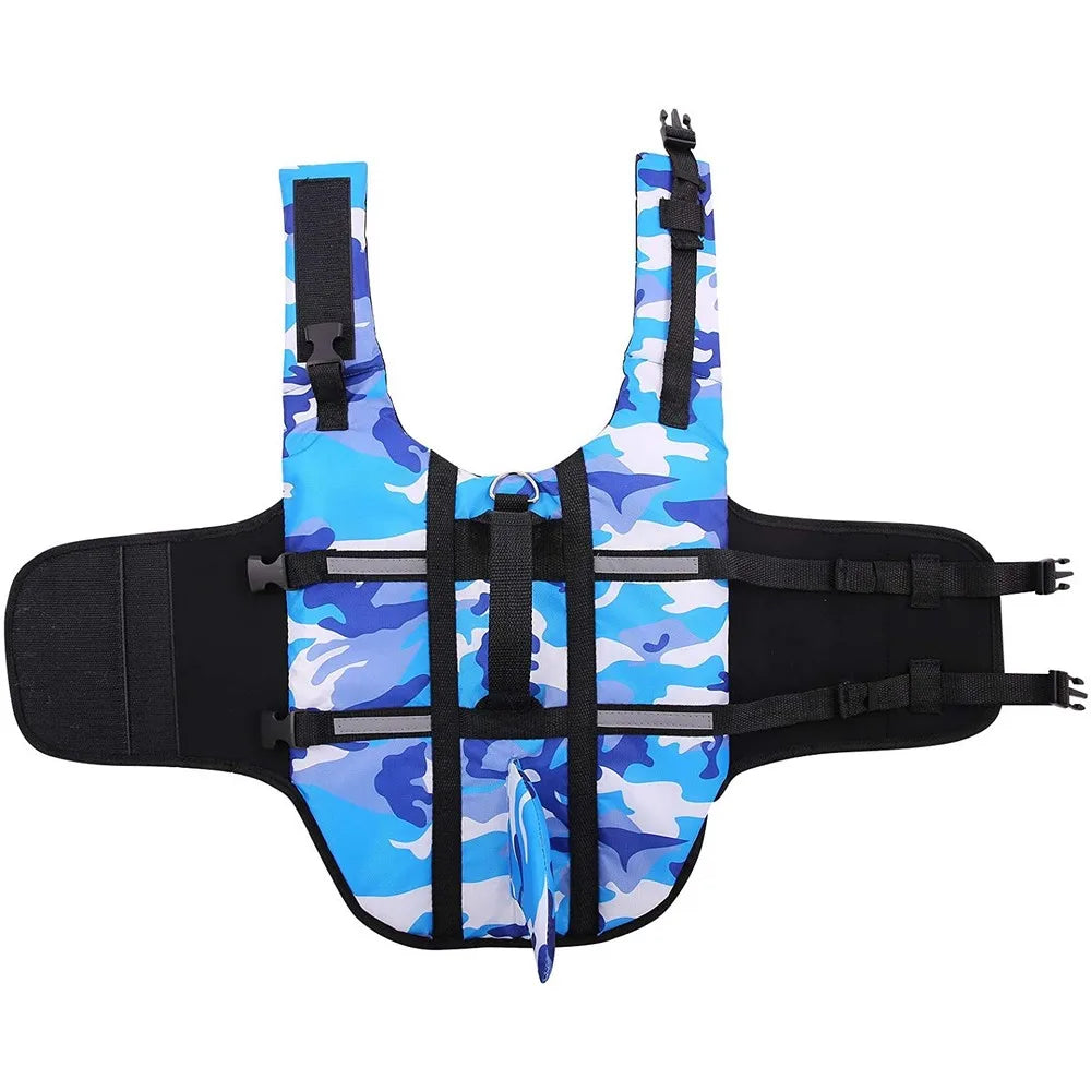 Pet Dog Life Jacket Shark Swim Vest-1