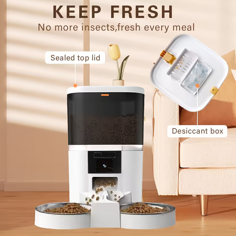Smart Pet Feeder with HD Camera & App Control-2