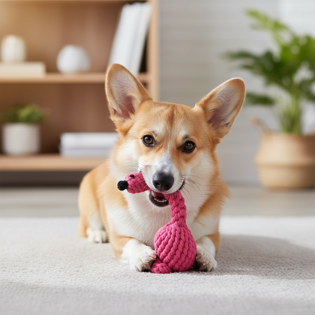 Flamingo Rope Dog Toy-2