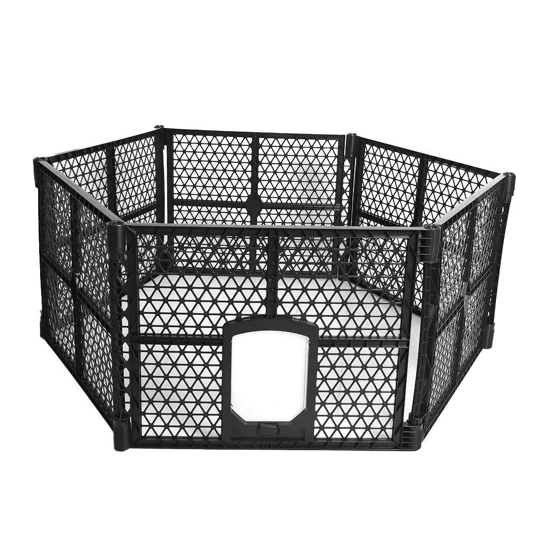 PaWz Pet Playpen Folding Dog Plastic M Medium-0