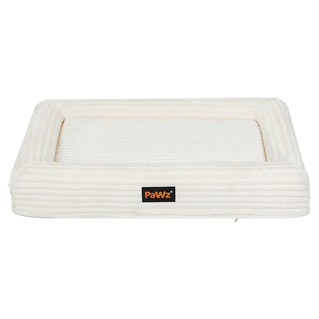 PaWz Orthopedisch Hondenbed – Beige – XXL – Ribstof – Waterdicht – Afneembare Hoes