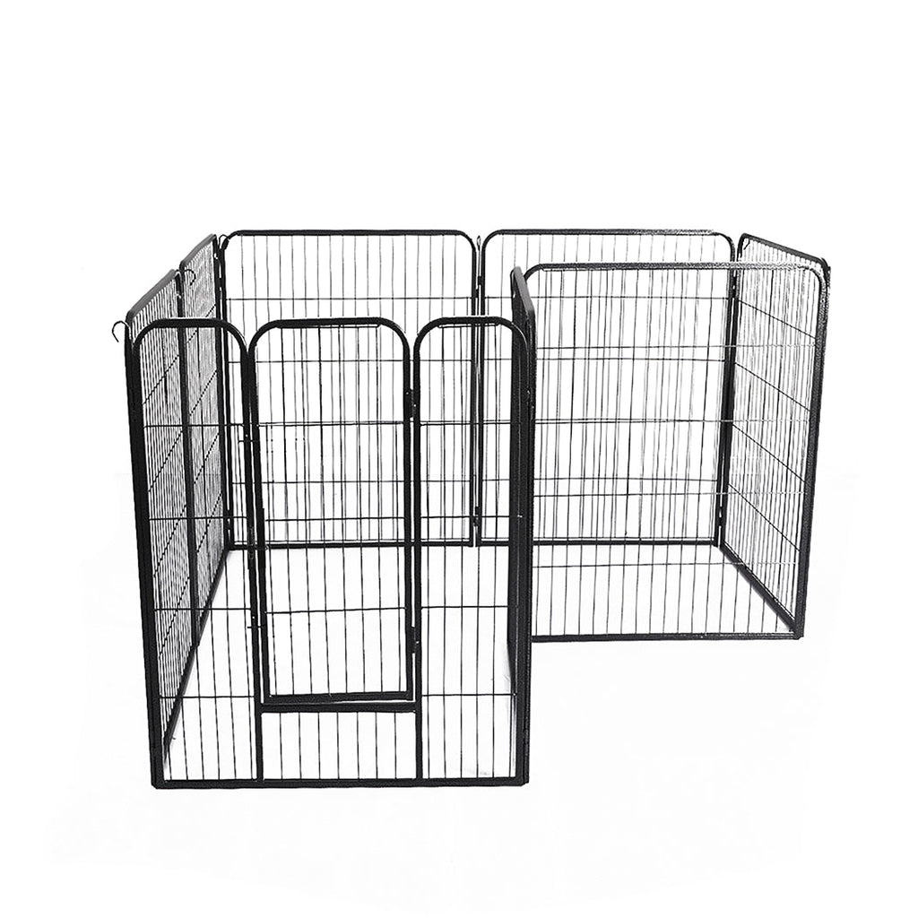 PaWz 8 Panel Pet Dog Playpen Puppy Exercise Black 2.5kg Mackerel & Lamb-0