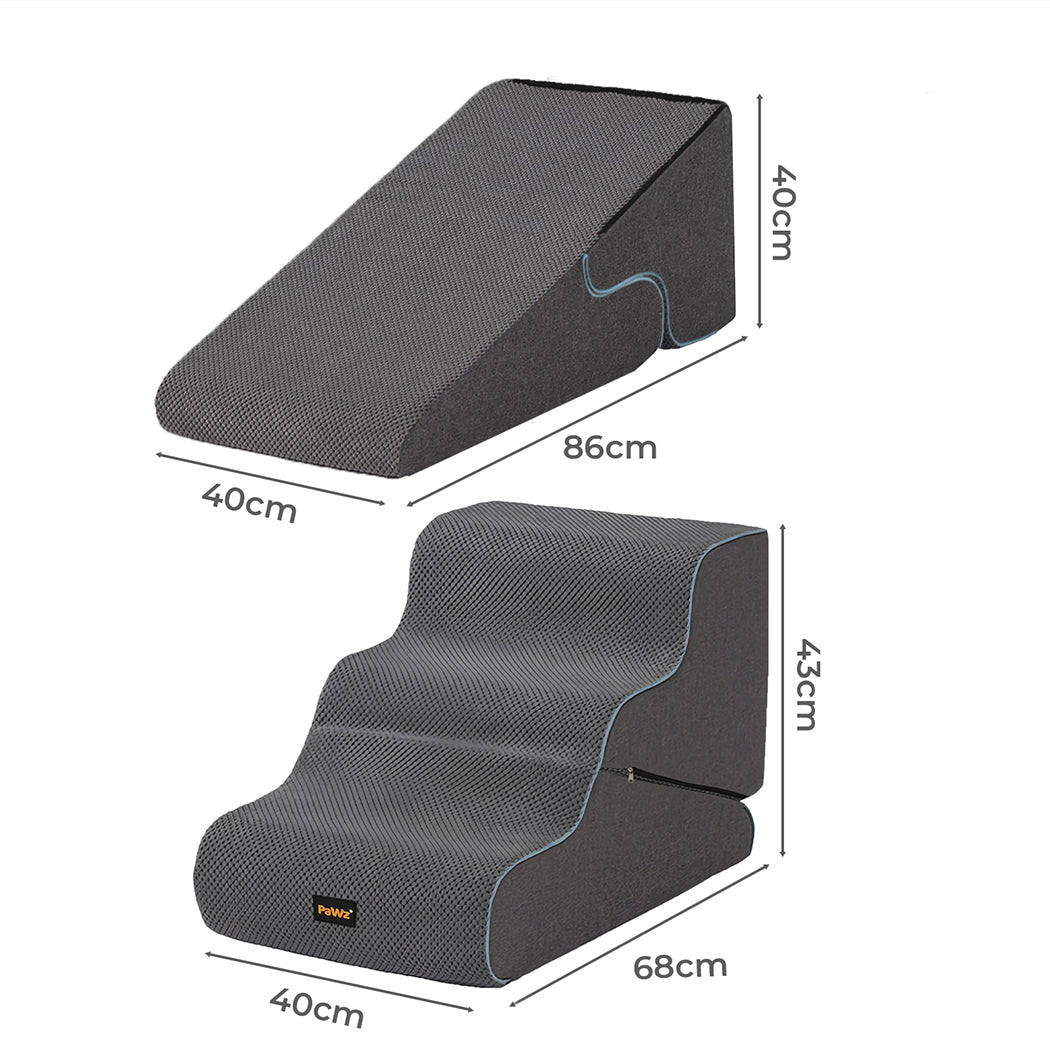 Pawz Dog Steps Adjustable Dog Ramp Portable Pet Stairs-1