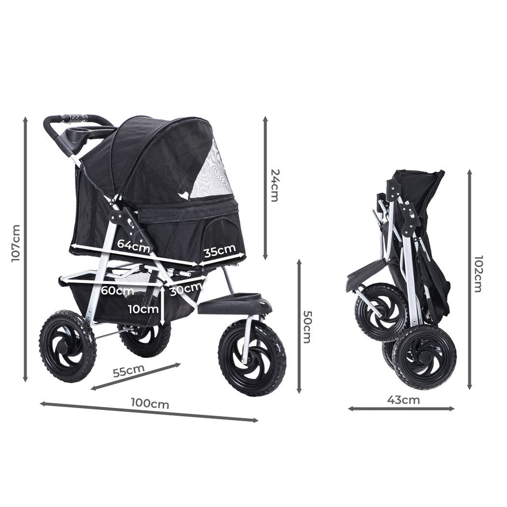 PaWz Pet Stroller Pram Dog Carrier Trailer-1
