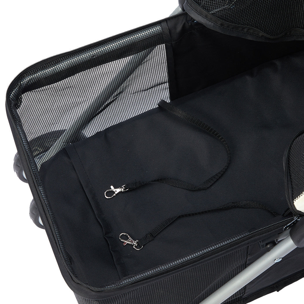 PaWz Large Pet Stroller Dog Cat Carrier Black-2