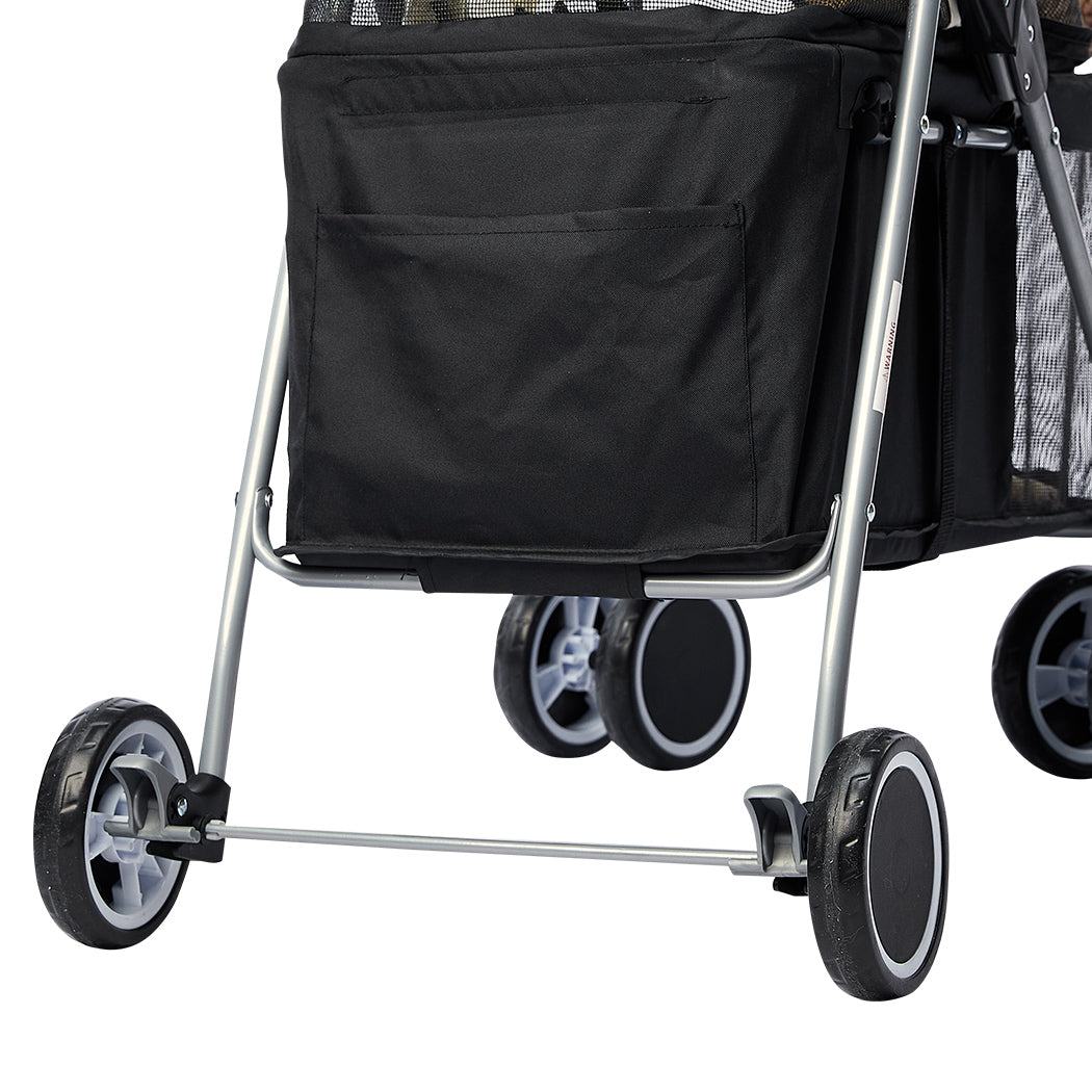 PaWz Large Pet Stroller Dog Cat Carrier Black-3