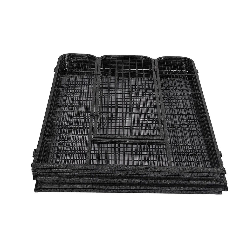 PaWz 8 Panel Pet Dog Playpen Puppy Exercise Black 24 inch-4