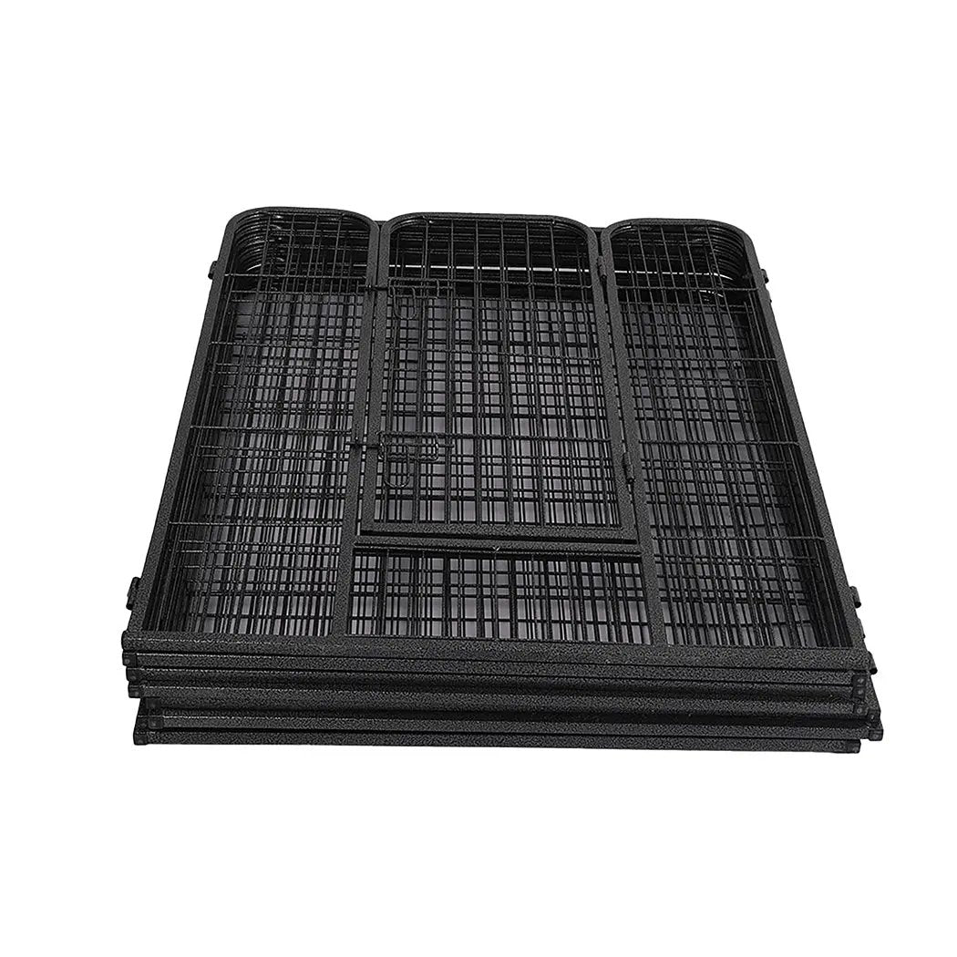 PaWz 8 Panel Pet Dog Playpen Puppy Exercise Black 24 inch-4