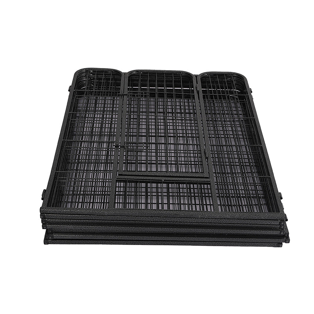 PaWz 8 Panel Pet Dog Playpen Puppy Exercise Black 2.5kg Mackerel & Lamb-4