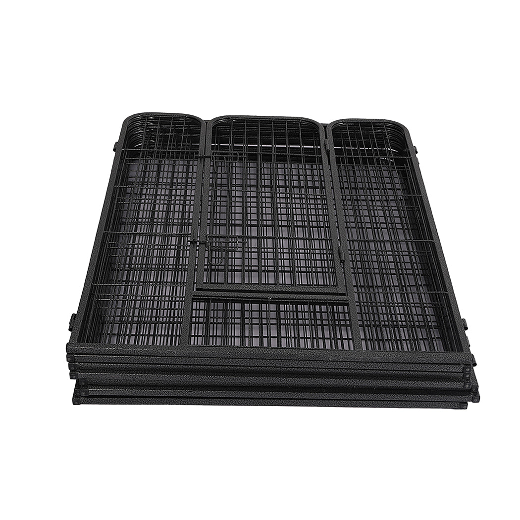 PaWz 8 Panel Pet Dog Playpen Puppy Exercise Black 2.5kg Mackerel & Lamb-4