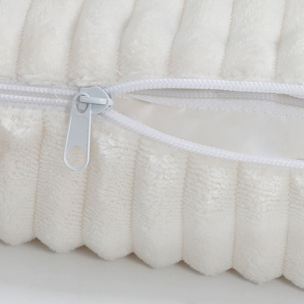 PaWz Orthopedisch Hondenbed – Beige – XXL – Ribstof – Waterdicht – Afneembare Hoes