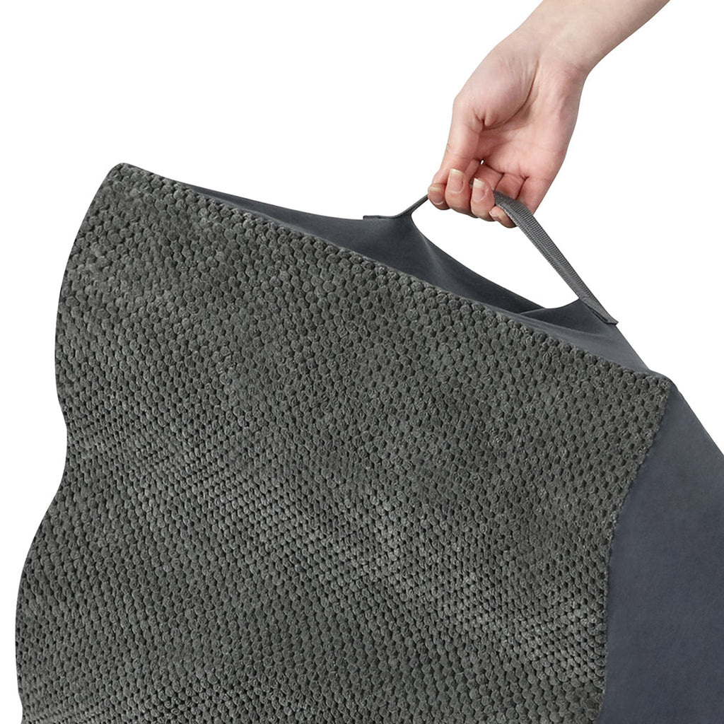 PaWz – Hondentrap 3 treden – Grijs – Hoge-dichtheid schuim – 58 × 40 × 41 cm