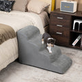 NNECW 4-Tier Foam Dog Ramp with Washable Zippered Cover-0