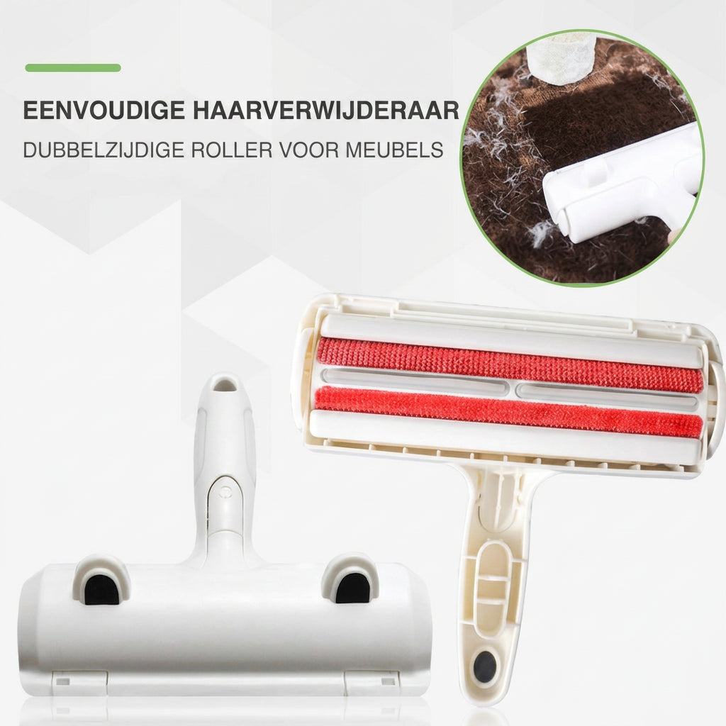 Herbruikbare haarverwijderaar-roller – dubbelzijdige roller voor meubels en textiel